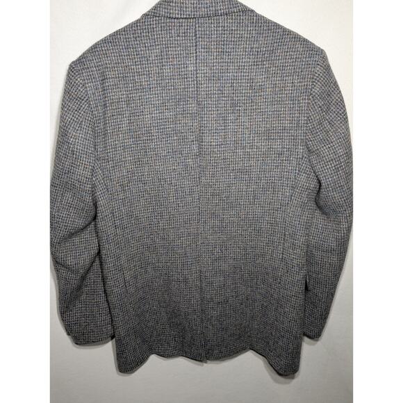 Blair Mens Harris Tweed Handwoven Pure Scottish Wool Blazer Sz M Sport Coat Gray - Picture 4 of 9